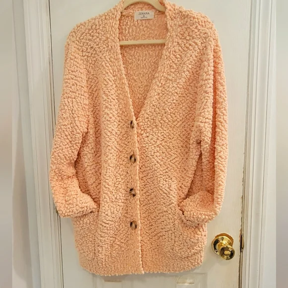 Zenana NWOT Popcorn Cardigan XL - Picture 6 of 9